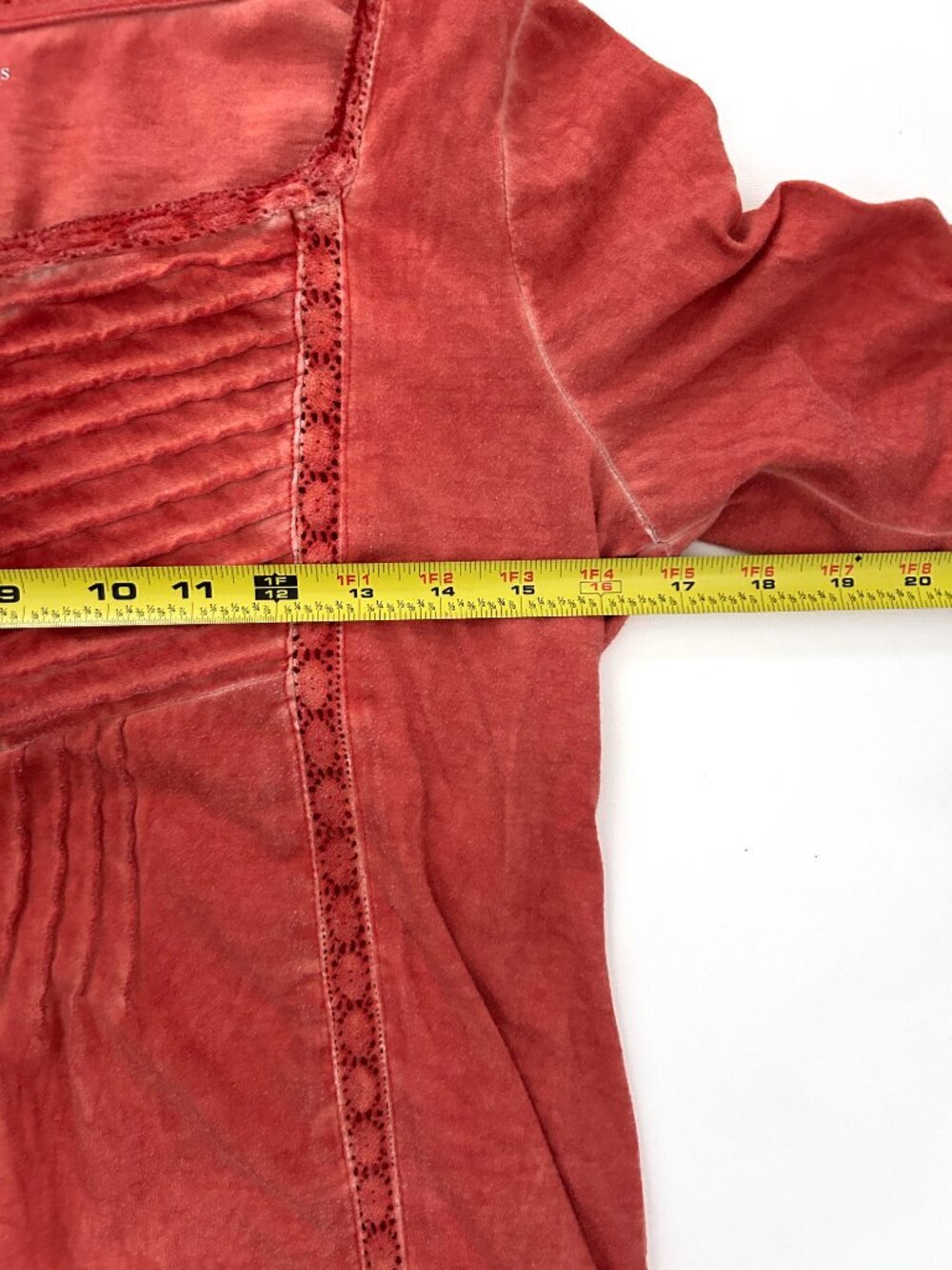 Soft Surroundings Philomena Chevron Tunic Top Burnt Orange Long Sleeve Boho Sz M - Picture 5 of 8